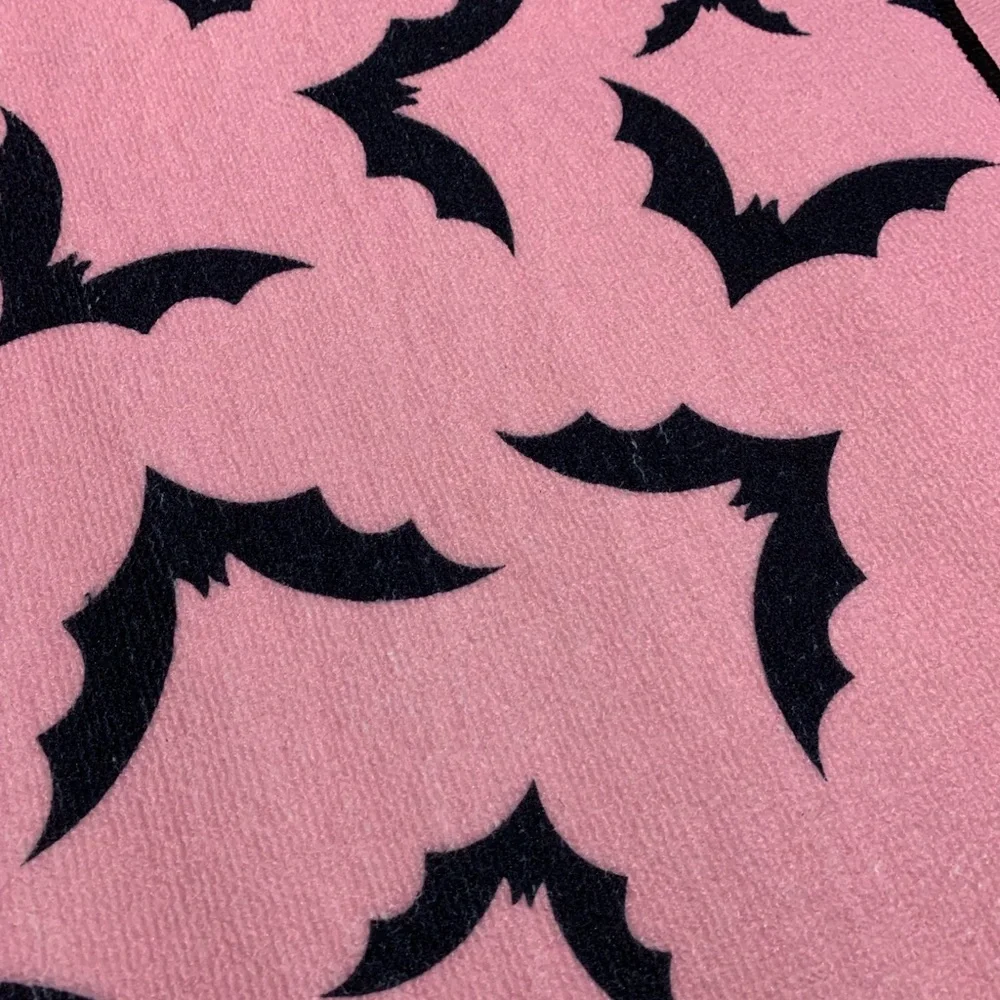 Dolls Kill Pink & Black Bats Bath Mats Rugs Set Duo NWT